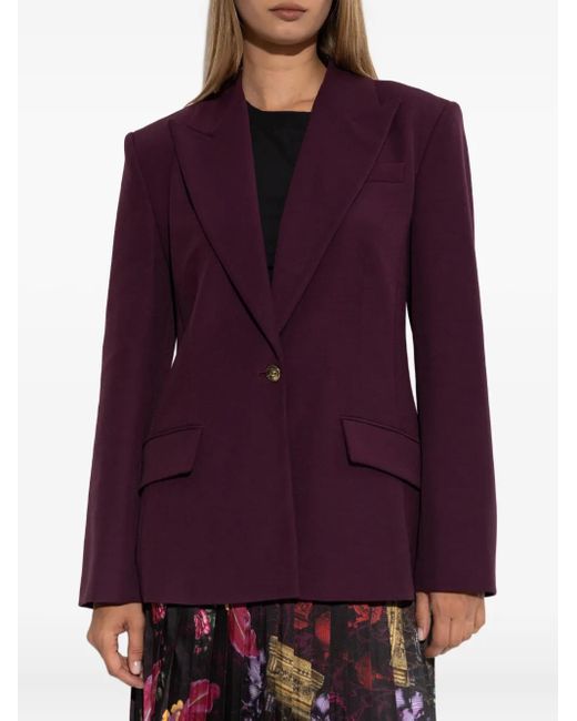 Versace Jeans Couture Purple Button Blazer