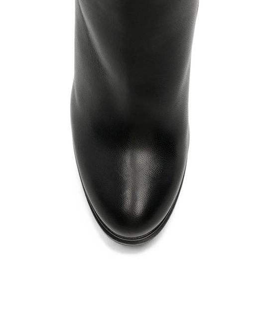 Chantal Black Platform Ankle Boots