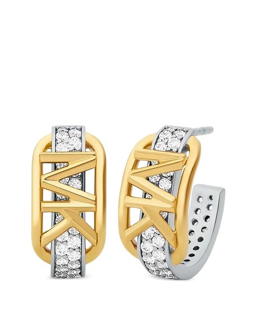 Orecchini Con Logo di Michael Kors in Metallic