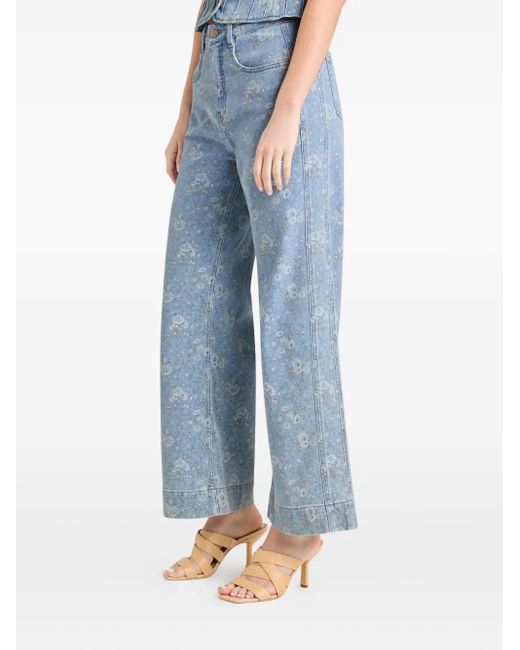 Cinq À Sept Betsy Jeans Met Bloemenprint in het Blue