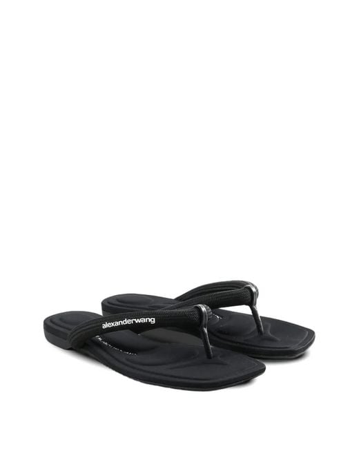 Alexander Wang White Padded-Strap Sandals