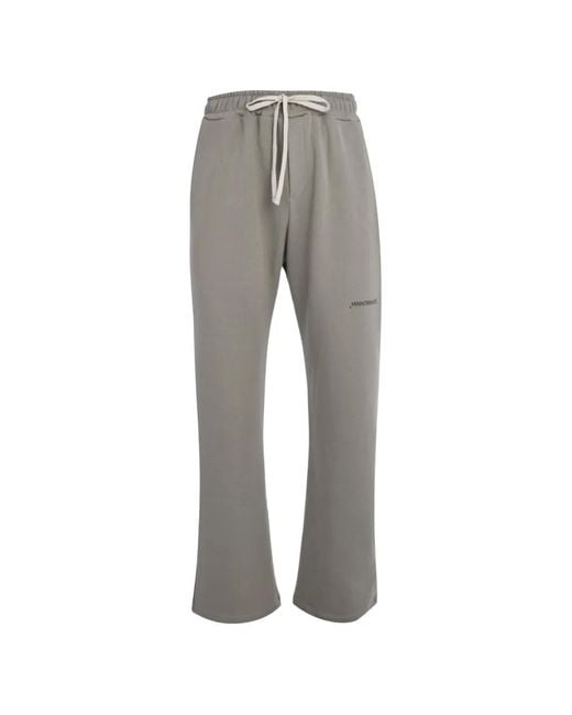 hinnominate Gray Straight-Leg Trousers for men