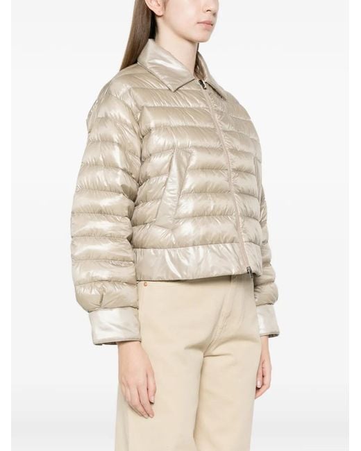 Herno Natural Polo-Collar Padded Jacket