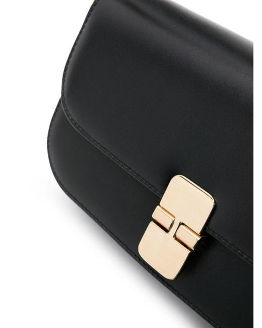 A.P.C. Black Grace Chaine Leather Clutch Bag