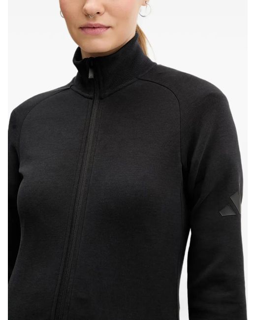 Adidas Black Soft Lux Slim High-Neck Sweatshirt