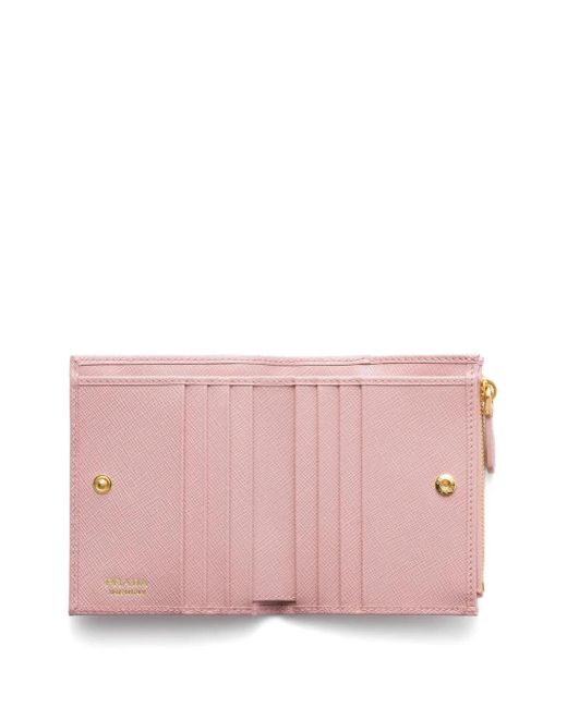 Prada Pink Small Saffiano Leather Wallet