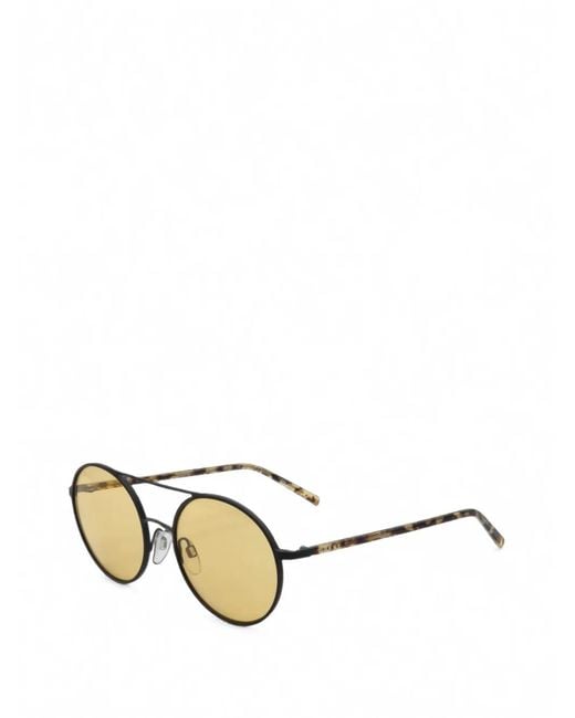 DKNY Metallic Round-Frame Double-Bridge Sunglasses