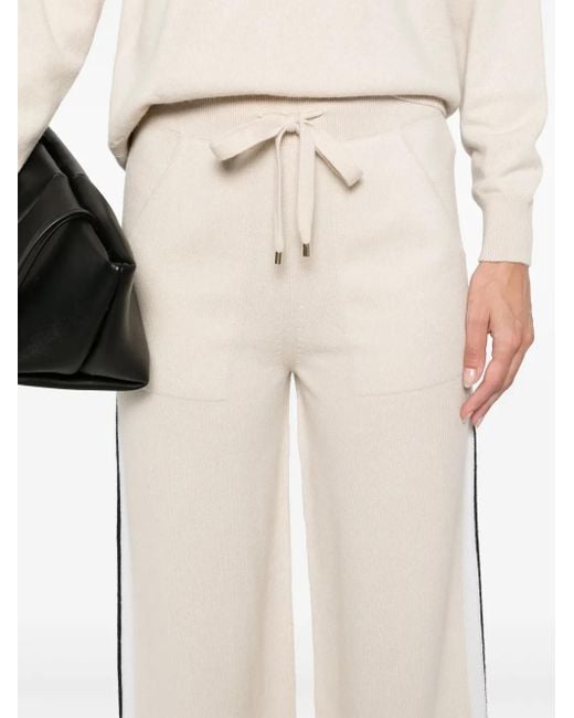 Lorena Antoniazzi White Stripe-Detail Track Pants
