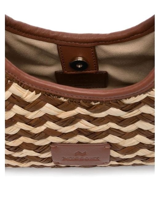 Missoni Brown Small Zigzag-Pattern Tote Bag