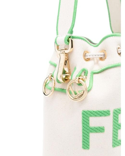 Fendi White Mon Tresor Bucket Bag