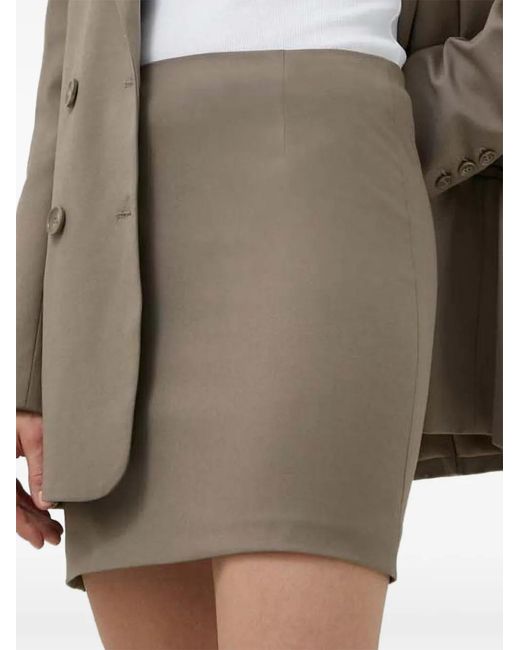 Gestuz Gray Zip-Fastening Mini Skirt