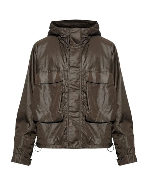 Lemaire Green Hooded Pocket Jacket for men