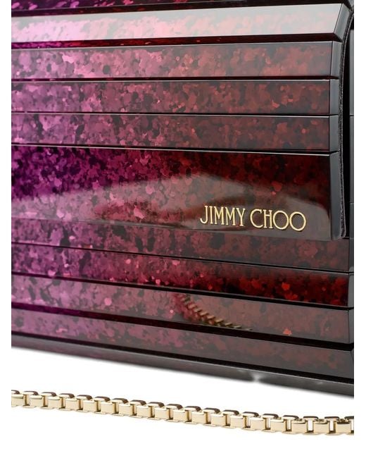 Clutch Sweetie Con Glitter di Jimmy Choo in Purple