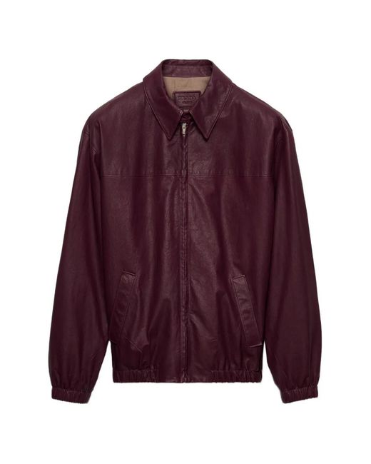 Prada Purple Nappa Leather Jacket