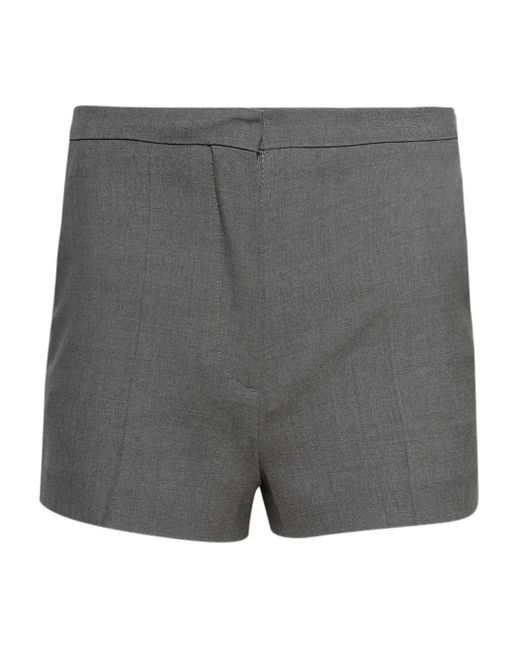Loulou de Saison Gray Tailored Mini Shorts