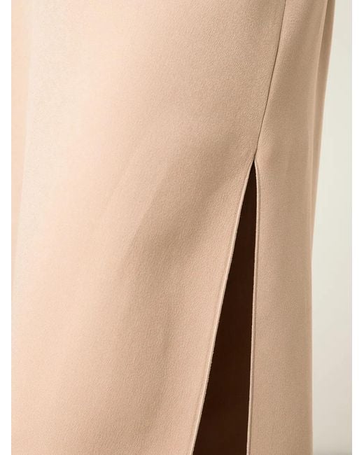 Lanvin Maxi-Rok Met Zijsplit in het Natural