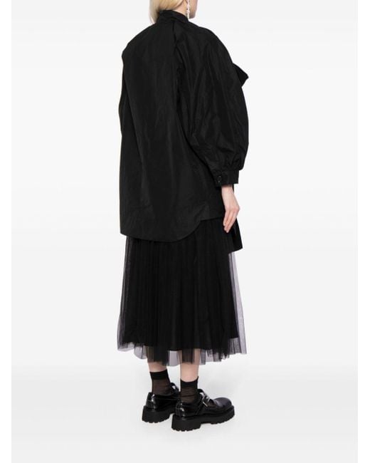 Veste asymétrique à détail de nœud Simone Rocha en coloris Black