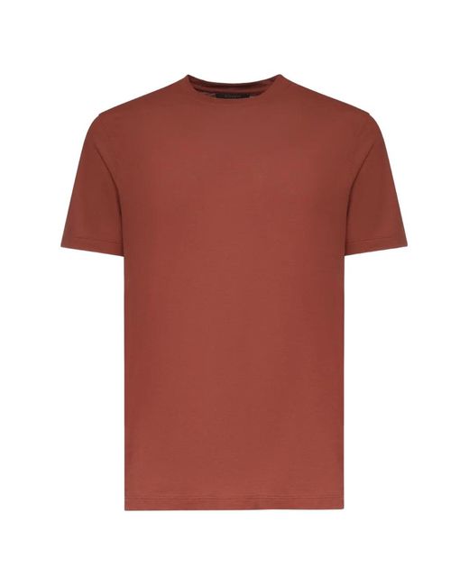 Zanone Red Crew-Neck T-Shirt for men