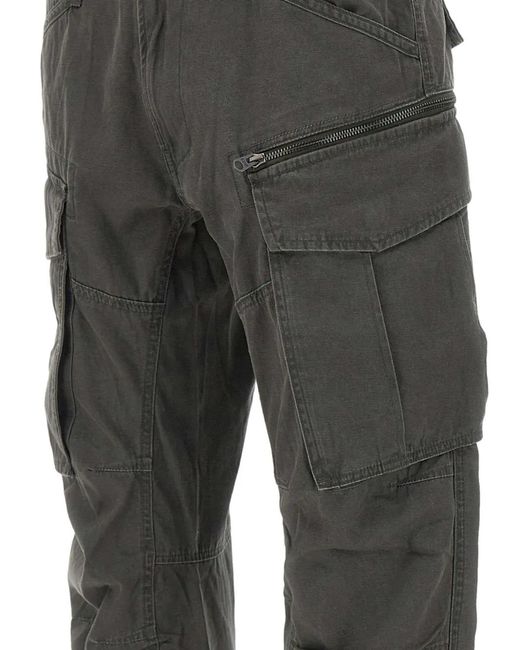 G-Star Gray Rovic Zip 3D Cotton Trousers for men