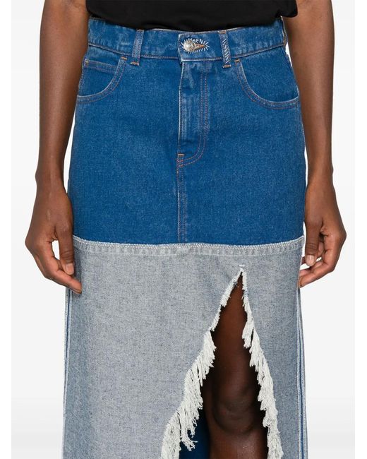 Marni Blue Organic Cotton Denim Skirt