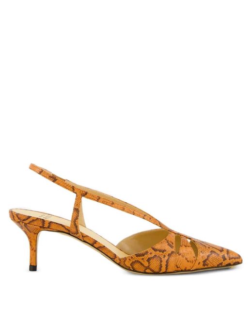 Francesco Russo Natural Kitten-Heel Pumps