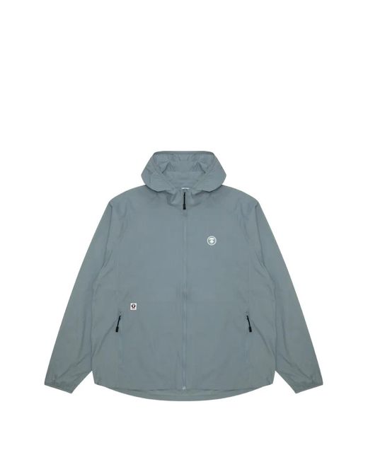 Aape By A Bathing Ape Blue Logo-Patch Jacket for men