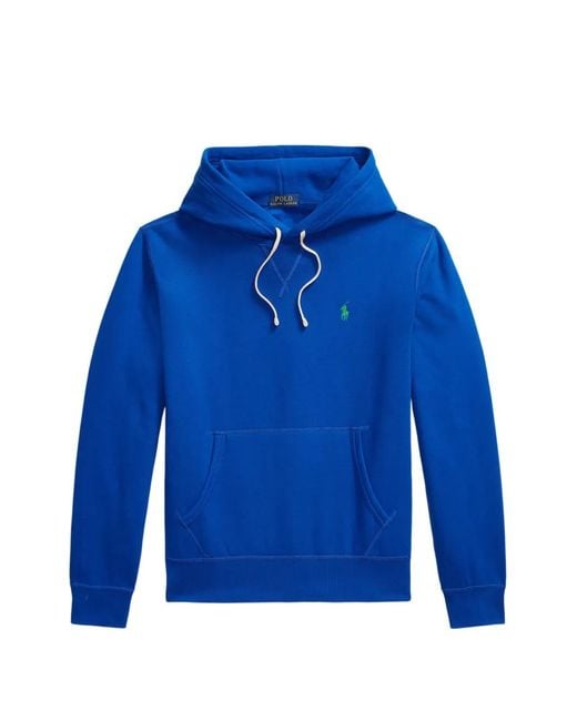 Polo Ralph Lauren Blue Drawstring Kangaroo-Pocket Hoodie for men