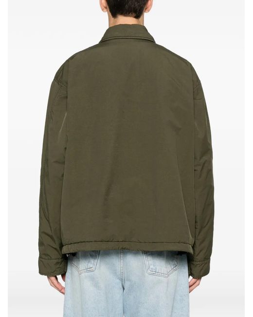 Aspesi Green Pollard Buttoned Overshirt for men