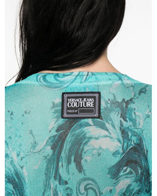 Versace Jeans Couture Blue Printed Cardigan