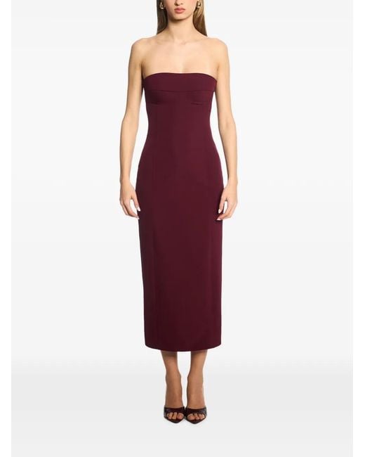Axel 113 Purple Margot Strapless Midi Dress