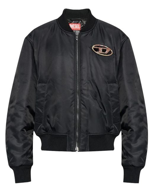 国内発送★DIESEL★ロゴ J-Miles-Rugg ボンバー ジャケット メンズ DIESEL J-Milles-Rugg ボンバージャケット ブラック | Lyst