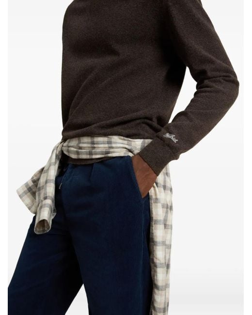 Woolrich Brown Wool Turtleneck Sweater for men