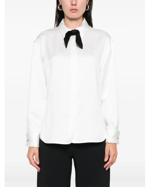 SIMONA CORSELLINI White Bow Shirt