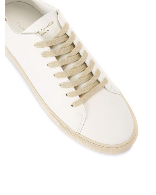 Kurt Geiger White Lennon Leather Sneakers for men