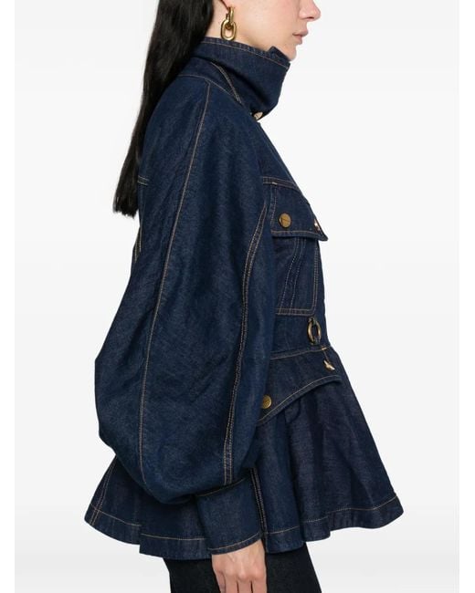 Zimmermann Blue Utility Pockets Jacket