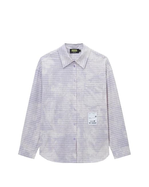 Mini Cream White Plaid Shirt
