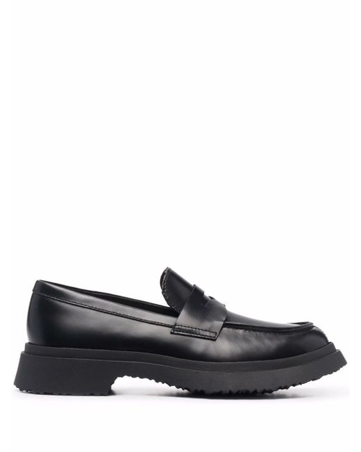 Camper Walden Leather Loafers in Black 