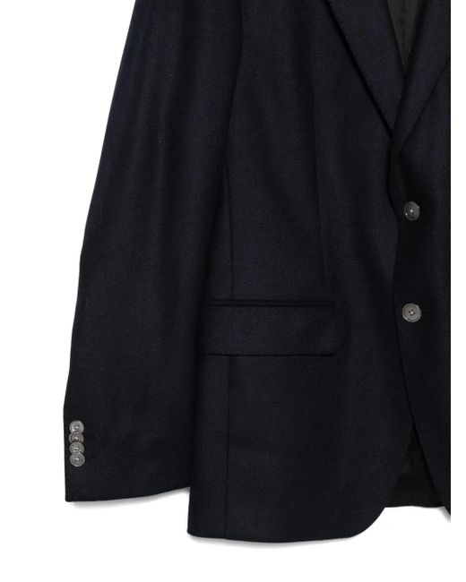 Boss Blue Single-Breasted Coat for men