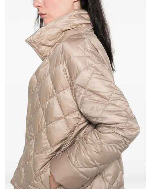 Max Mara Natural Quilted Down Jacket