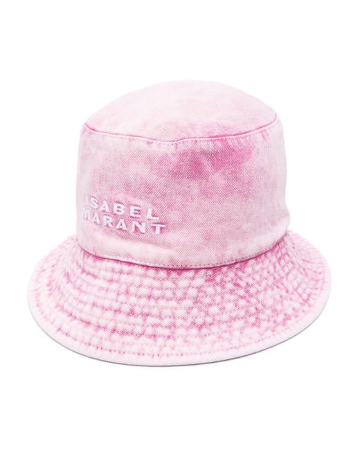 Isabel Marant Pink Giorgia Logo-embroidered Bucket Hat