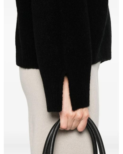 Allude Black High-Neck Sweater