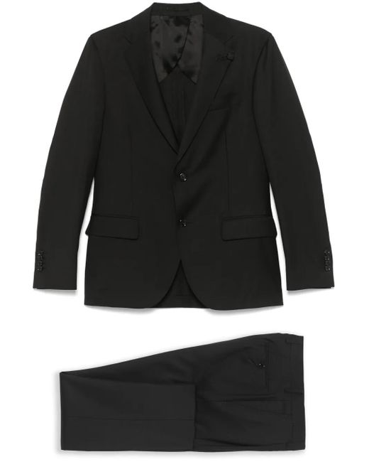メンズ Lardini ウール スーツ Black