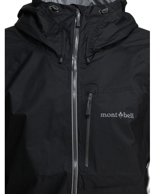 Montbell Black Hooded Zip Jacket for men