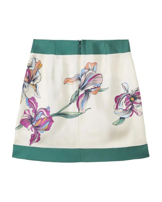 LaDoubleJ Green Foulard Mini Skirt