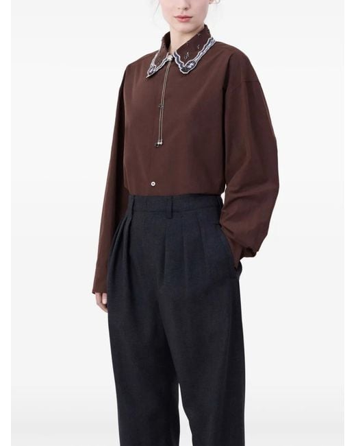 Lemaire Blue Pleated Tailored Trousers