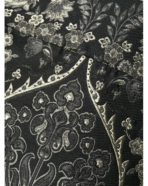 Etro Black Patterned Jacquard Shift Dress