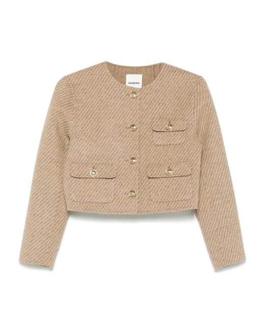Sandro Natural Striped Jacket