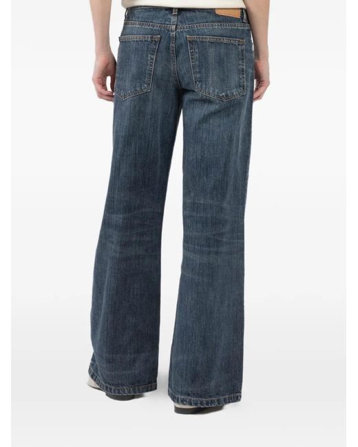Jeanerica Blue Low-Waist Flared-Leg Jeans