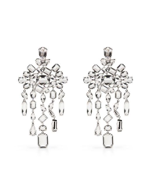 Swarovski Gema Crystalembellished Earrings in White Lyst