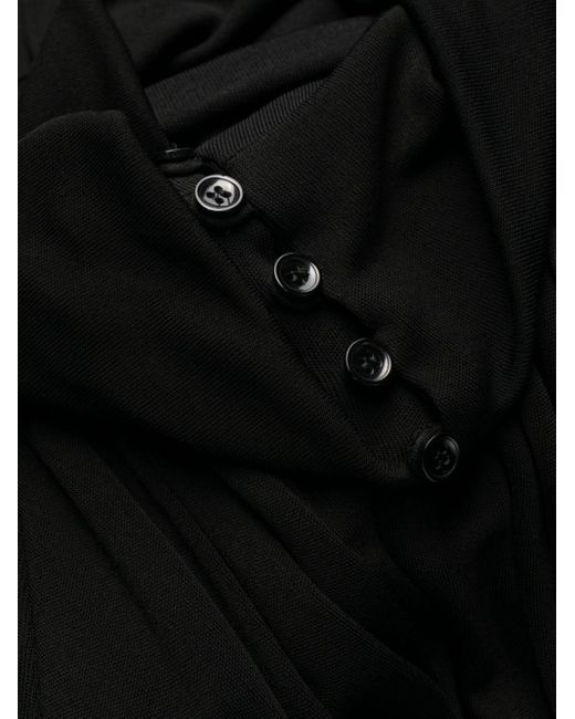 Saint Laurent Mini-jurk Met Hoge Hals in het Black